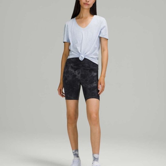 Lululemon Love Tee Short Sleeve Heathered Blue Linen - Picture 3 of 13